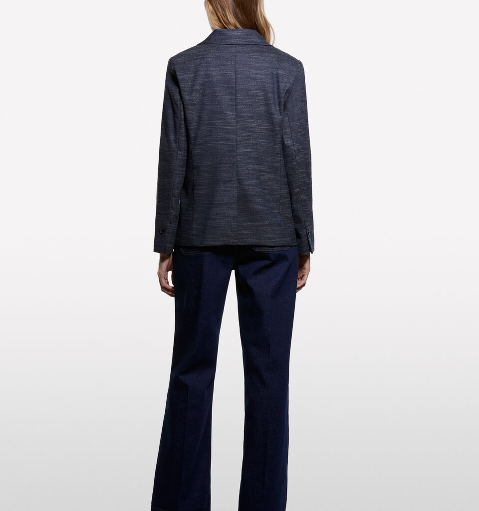 Dunkelblauer Flanellblazer - blazer für damen - Dunkelblau | Sisley image number 2